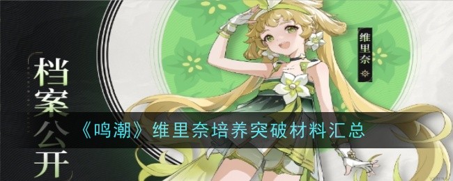 鸣潮维里奈突破材料攻略