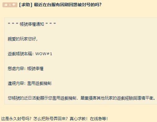 被暴雪永封的玩家：为什么还在台服玩魔兽？