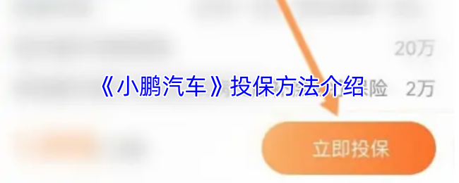 《小鹏汽车》投保流程详解