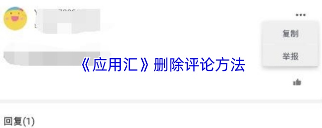 《应用汇》如何有效删除评论的步骤解析