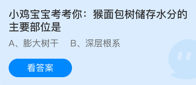 《支付宝》猴面包树的水分储存关键部位解析