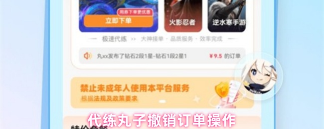 《代练丸子》代练丸子订单取消指南