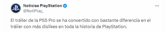 索尼Pro游戏预告受到差评：数十万人点踩。